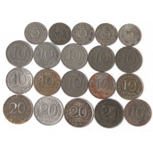 Królestwo Polskie, Zestaw 5-20 fenigów 1917-18