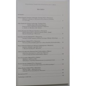 Warszawski Pamiętnik Numizmatyczny nr 1 2012