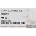 Germany, Preussen, 4 groschen 1799 - NGC MS63