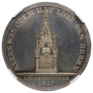Germany, Medal 1817 - 300 years of Reformation - NGC MS62 PL