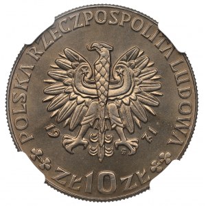 PRL, 10 złotych 1971 FAO - Próba NGC MS68