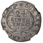 Germany, Saxony, 1/24 thaler 1705 - NGC MS62