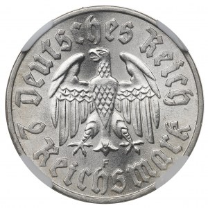Germany, III Reich, 2 mark 1935 F Martin Luther - NGC MS66
