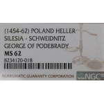 Schlesien, Sigismund Luxembourg, Heller without date - NGC MS62