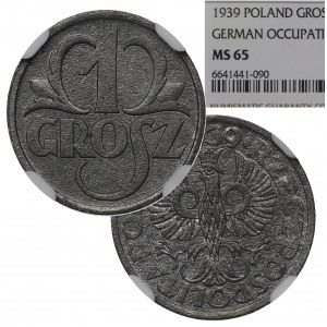 GG, 1 penny 1939 - NGC MS65