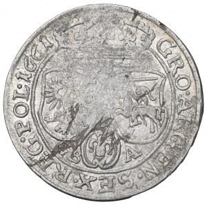 Jan II Kazimierz, Szóstak 1661, Lwów - popiersie z 1660