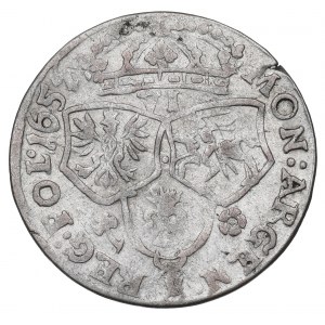 John II Casimir, 6 groschen 1656/7, Cracow - date overstriked