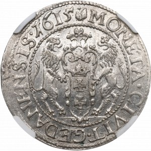 Sigismund III Vasa, Ort 1615, Danzig - Büste alten Typs NGC MS63