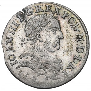 Re Jan III Sobieski, 6 luglio 1682, Cracovia - busto con corona d'alloro