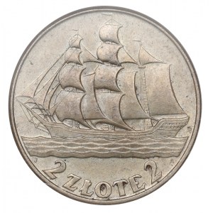 II Republic of Poland, 2 zlote 1936, Ship - NGC MS63