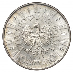II Republic of Poland, 10 zloty 1939 Pilsudski - NGC MS64