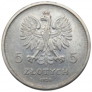 II RP, 5 Zloty 1928 Nike ZZM, Warschau