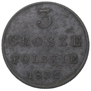 Kingdom of Poland, Nicholas I, 3 groschen 1832