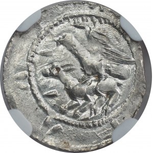 Vladislaus II, Denarius, Cracow - NGC MS62