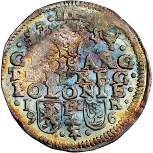 Sigismund III. Vasa, Trojak 1596, Datum gestreut, Poznań - RARE