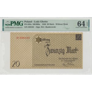 Lodžské geto, 20 mariek 1940 bez vodoznaku - PMG 64EPQ