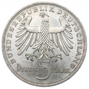 Germany, 5 mark 1955 - Schiller