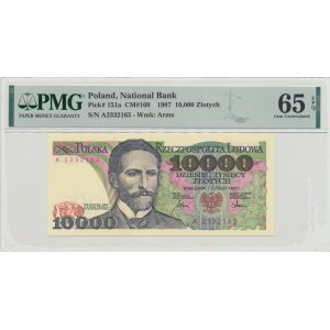 PRL 10.000 złotych 1987 A - PMG 65EPQ