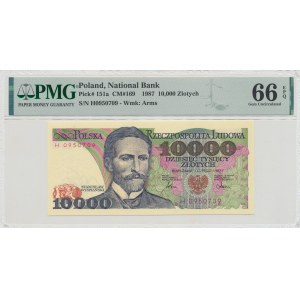 PRL 10.000 złotych 1987 H - PMG 66EPQ