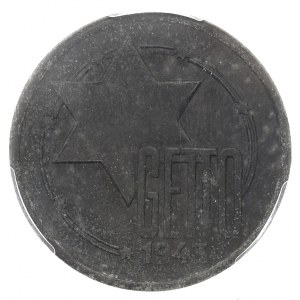 Litzmannstadt Ghetto, 10 mark 1943 - PCGS AU Details