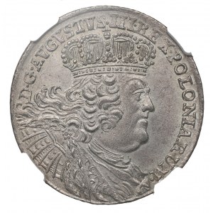 August III Sas, Ort 1756, Lipsk - ex Pączkowski efraimek NGC MS63