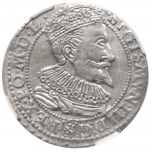 Sigismund III, 6 groschen 1596, Marienburg - NGC MS62