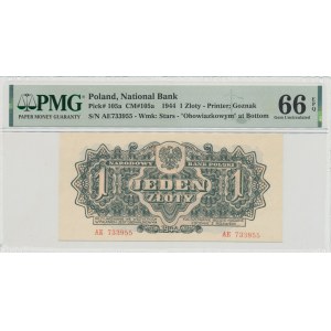 PRL, 1 złoty 1944 , ...owym AE - PMG 66EPQ