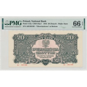 PRL, 20 złotych 1944 Ar ...owe - PMG 66EPQ