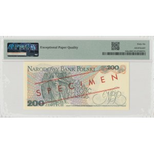 PRL, 200 złotych 1986 CR - WZÓR No. 0579 - PMG 66EPQ