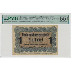 Poznań, 1 ruble 1916, short clause - PMG 55EPQ