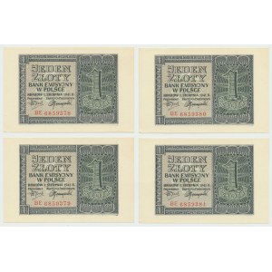 GG, 1 złotych 1941 BE - 4 kolejne numery