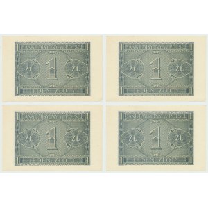 GG, 1 złotych 1941 BE - 4 kolejne numery