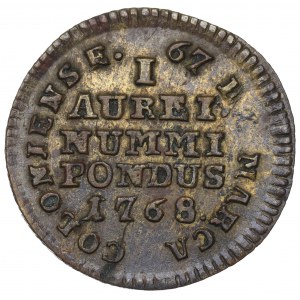 Poniatowski, Weighing the weight of the ducat 1768