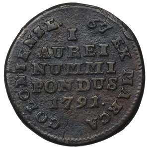 Poniatowski, Weighing the weight of the ducat 1791