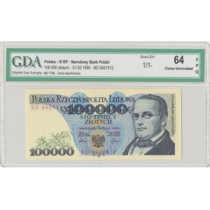 Peoples Republic of Poland, 100000 zloty 1990 BA - PMG 67EPQ