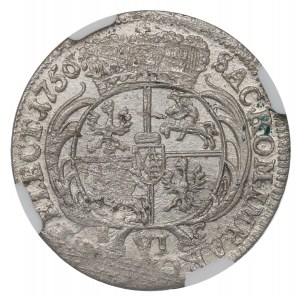 Germany, Saxony, Friedrich August II, 6 groschen 1756, Leipzig - NGC MS62