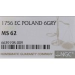 Germany, Saxony, Friedrich August II, 6 groschen 1756, Leipzig - NGC MS62