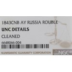 Russia, Nicholas I, Rubl 1843 - NGC UNC Details