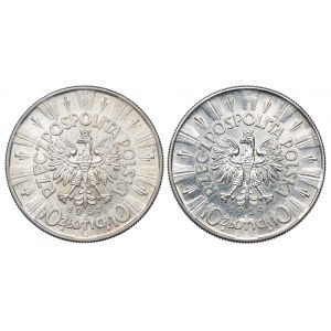 II RP, Zestaw 10 złotych 1937-39 Piłsudski