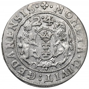 Sigismund III, 18 groschen 1624, Danzig - date overstriked