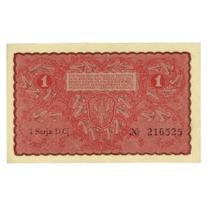 II RP, 1 Polish mark 1919 I SERIES DC