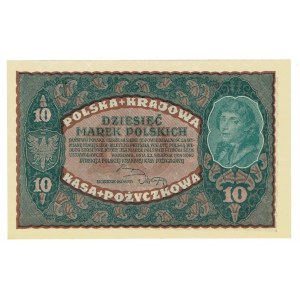 II RP, 10 Polish marks 1919 II Series DH
