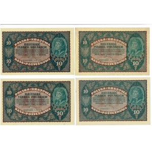 II RP, Zestaw 10 marek 1919 (4 egz)