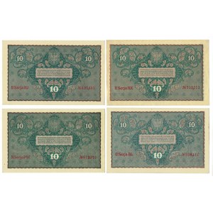 II RP, Zestaw 10 marek 1919 (4 egz)