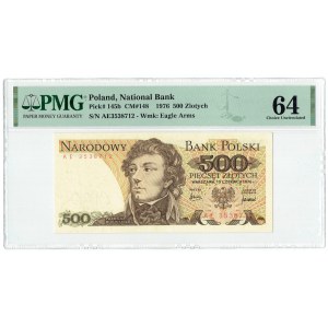 PRL, 500 złotych 1976 AE - PMG 64