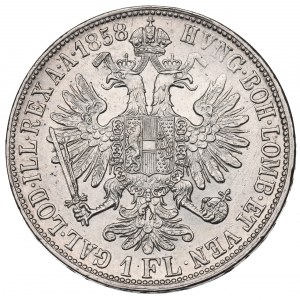 Austria-hungary, Franz Joseph, 1 florin 1858 V