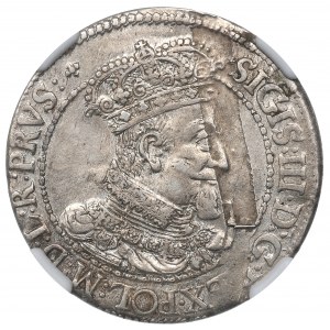 Sigismund III Vasa, Ort 1616, Danzig - NGC AU Details