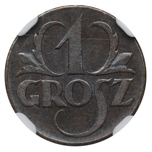 II RP, 1 groszy 1923 - NGC MS63 BN