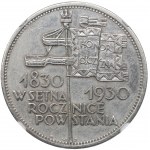II RP, 5 Zloty 1930 Banner - HYBRYDA Vorderseite NGC UNC Details