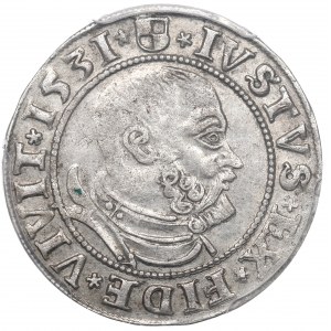 Germany, Preussen, Albrecht Hohenzollern, Groschen 1531, Konigsberg - PCGS AU55
